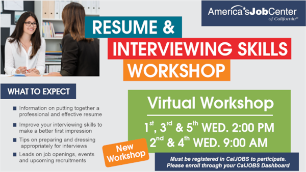 New Virtual - Resume and Interviewing Skills Workshop-ForWeb